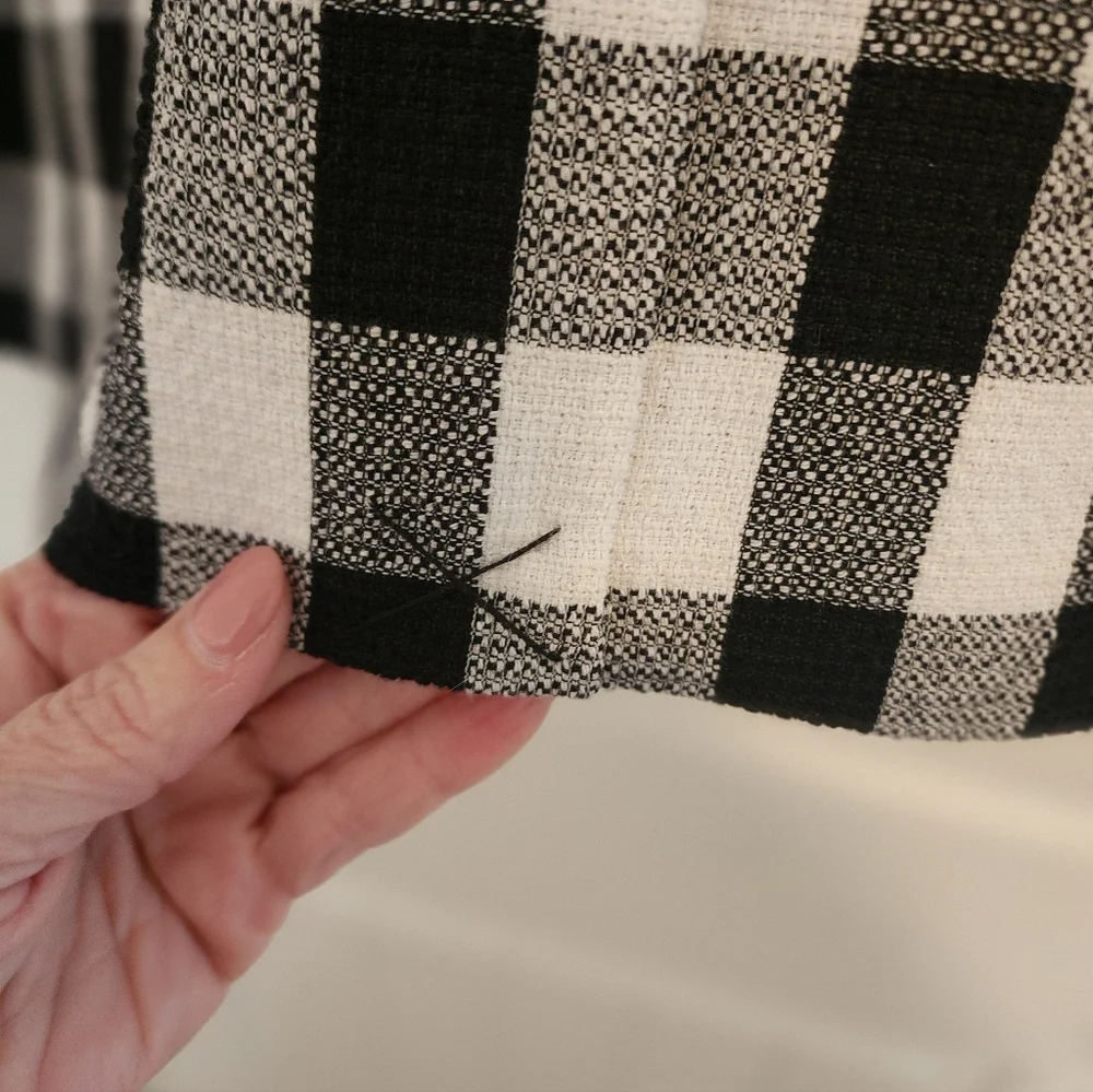 Halogen Women's Black and White Checkered Blazer Houndstooth Size 20W Academia - Picture 8 of 10
